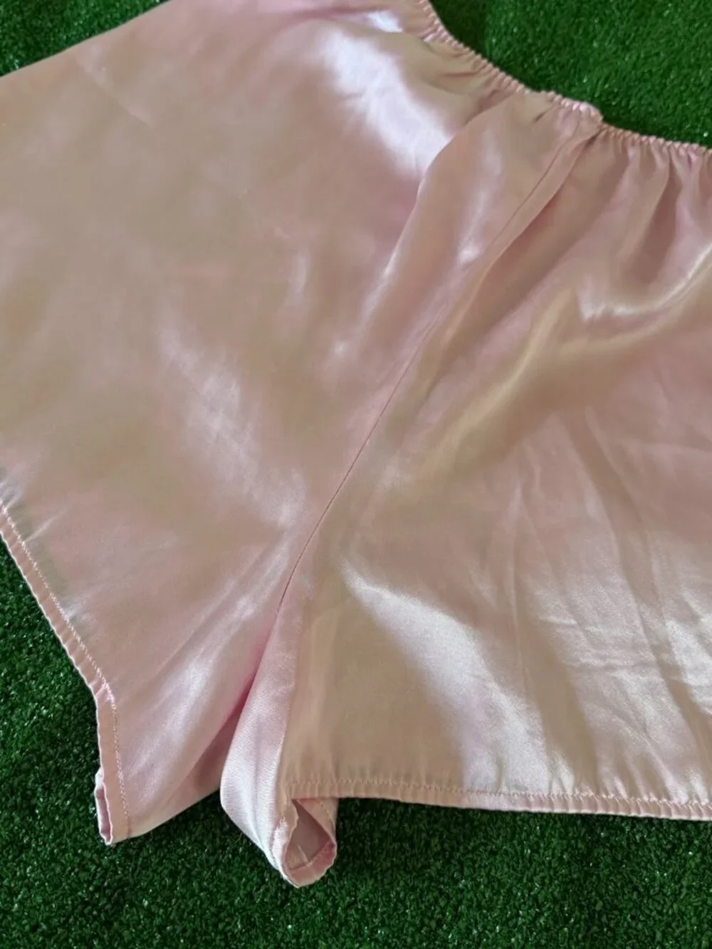 Secret Treasures High Waist Satin Light Pink Coquette Pajama Shorts Size L